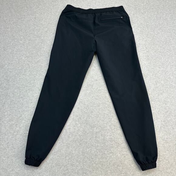 Banana Republic Motion Tech Hybrid Performance Pants Mens 34 Black Elastic Waist - Picture 7 of 13